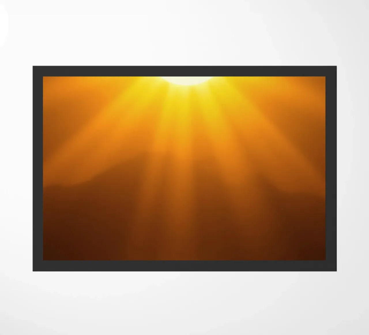 Bright sun against calm waters creating a stunning abstract doormat by DesignDoodle