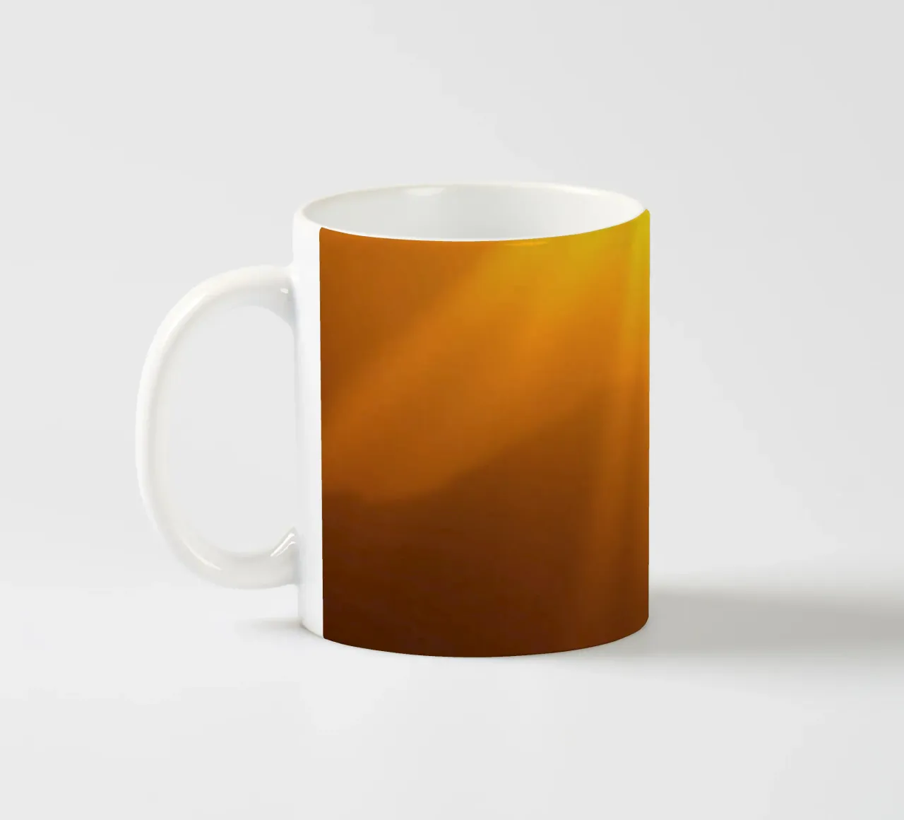 Bright sun against calm waters creating a stunning abstract ceramic mug by DesignDoodle