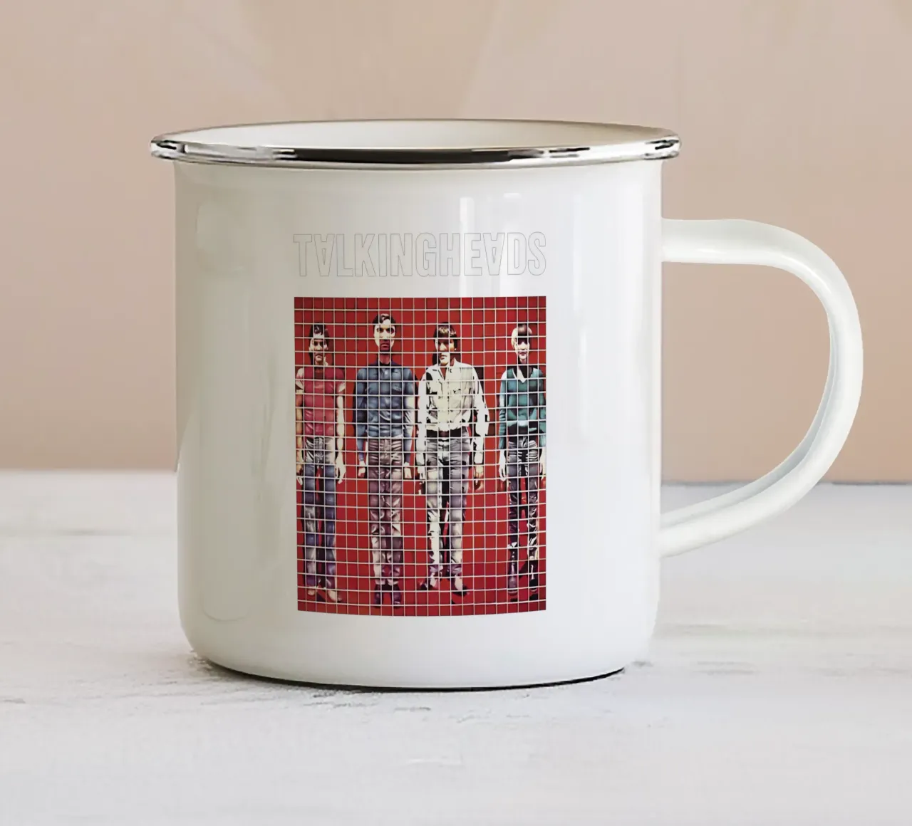 Weitere Lieder über Bauen und Essen Emaille Tasse von Jason Lavelle