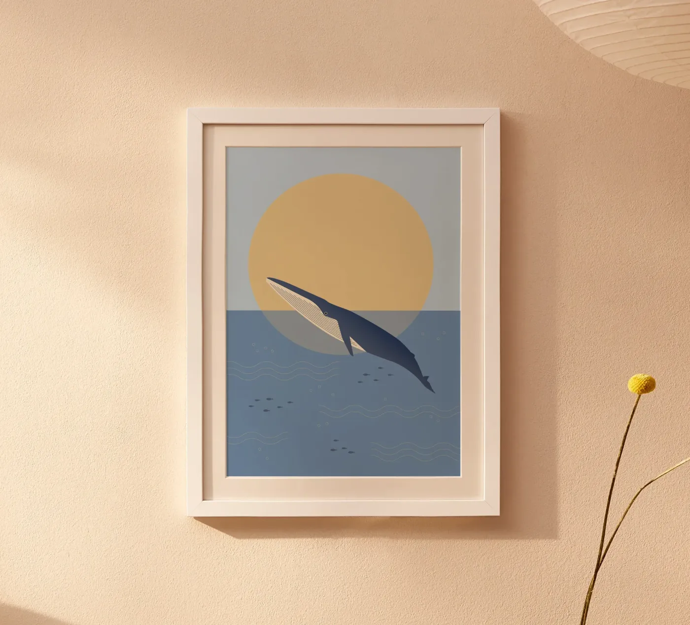 Blauwal poster van Carolin Vonhoff