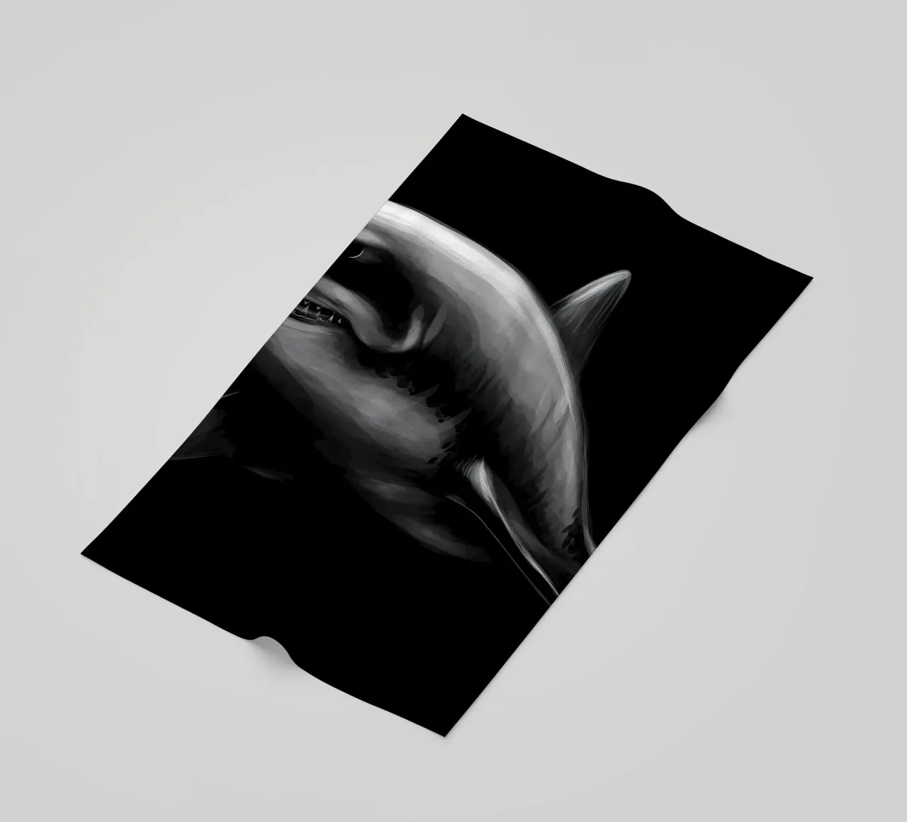 Shark beach towel by Delaplane