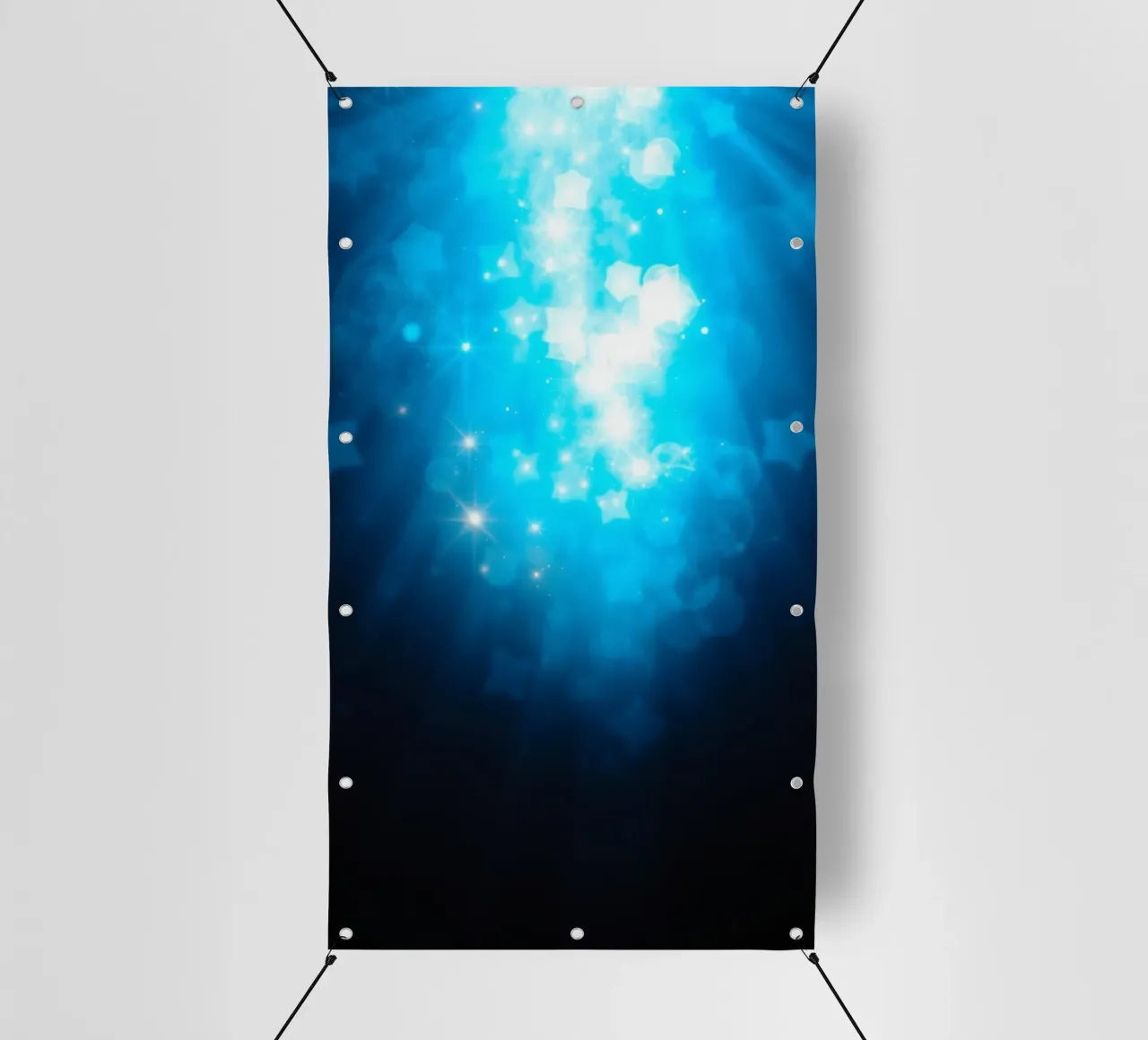 Bright blue abstract background design with sparkling effect pvc cover by DesignDoodle