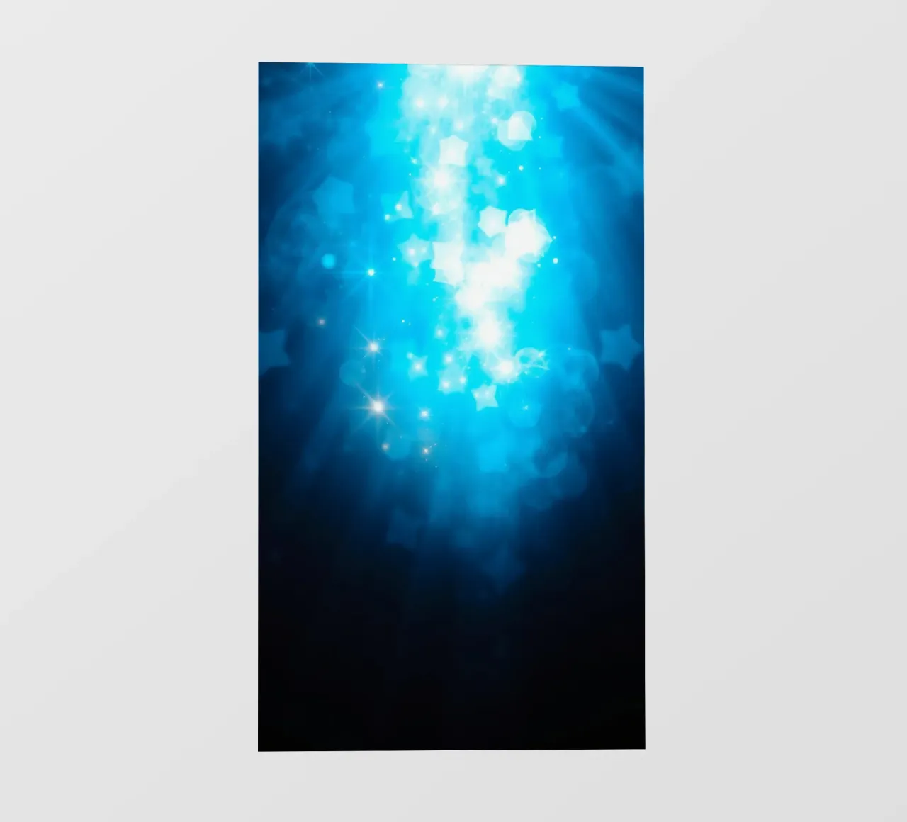 Bright blue abstract background design with sparkling effect pvc cover by DesignDoodle