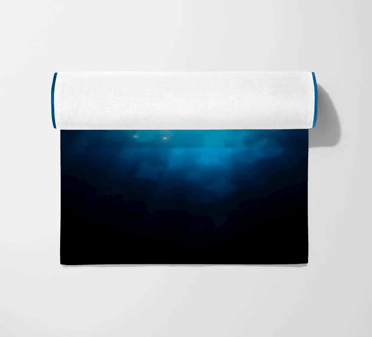 Bright blue abstract background design with sparkling effect beach towel by DesignDoodle