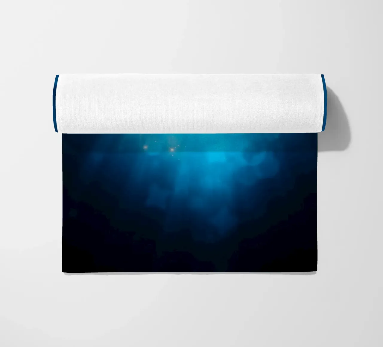 Bright blue abstract background design with sparkling effect beach towel by DesignDoodle