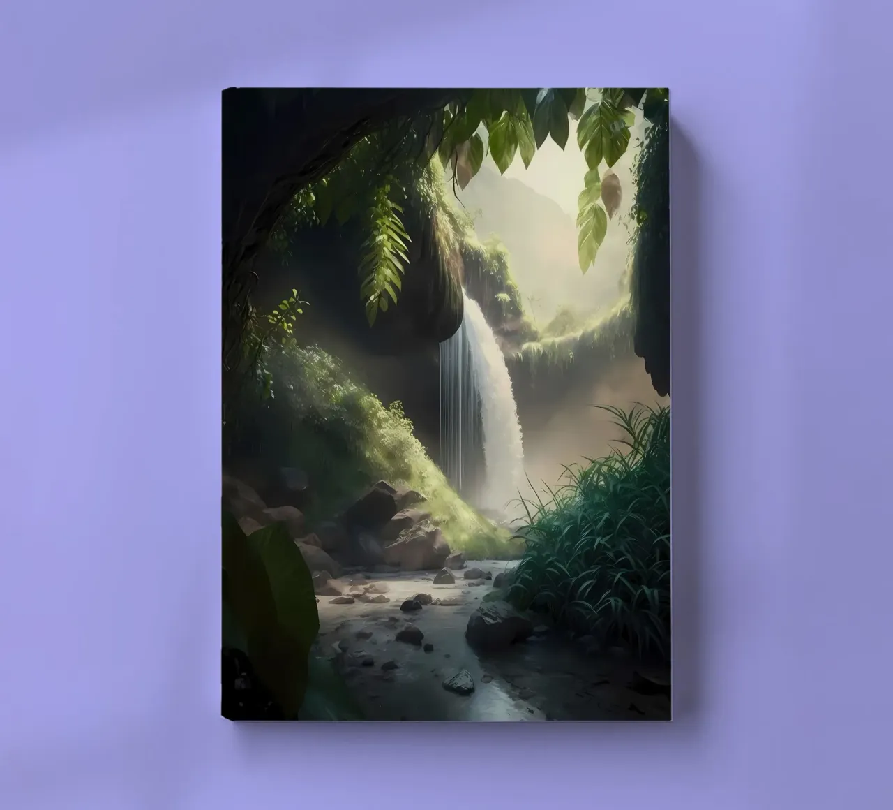 Waterfall in Forest Nature notebook by Mikesell