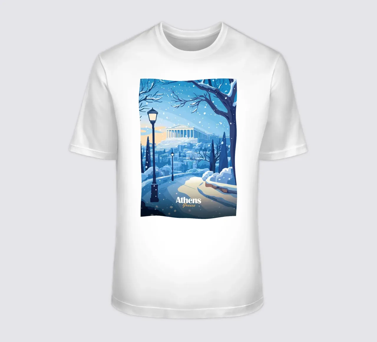 Atene innevata t-shirt da Ginnery