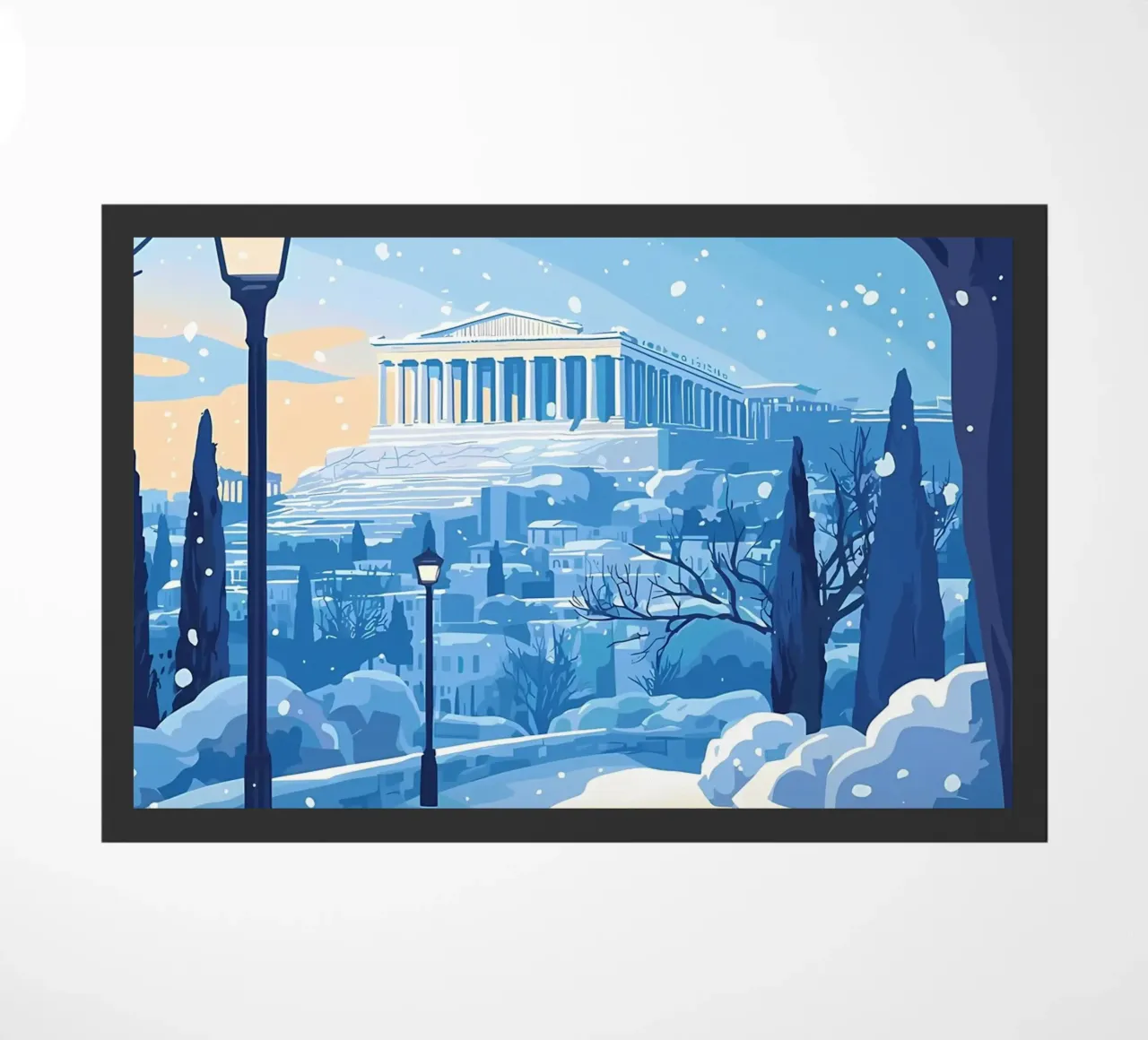 Atene innevata zerbino da Ginnery