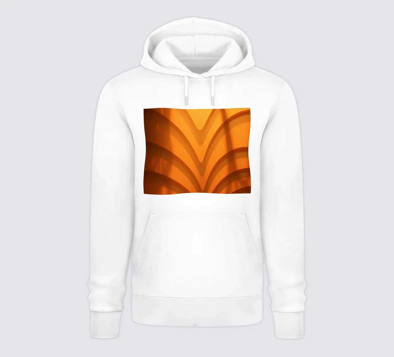 Warme abstracte golven en schaduwen creëren boeiend behang hoodie van DesignDoodle