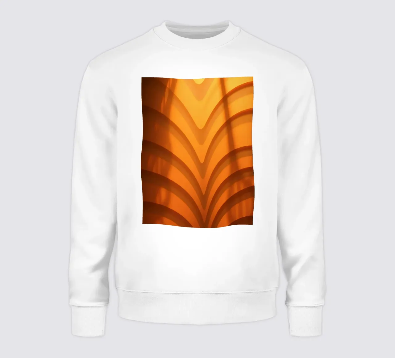 Warm abstract waves and shadows create captivating wallpaper sweatshirt by DesignDoodle