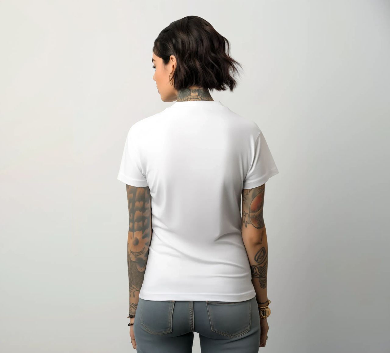 Warme abstracte golven en schaduwen creëren boeiend behang dames t-shirt getailleerd van DesignDoodle
