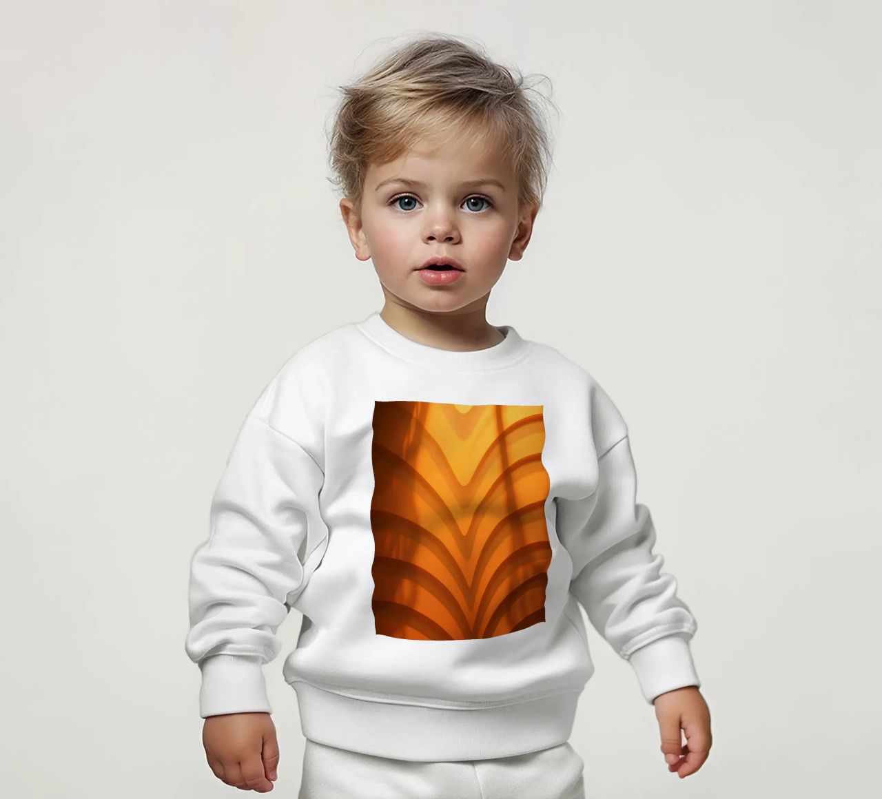 Warme abstracte golven en schaduwen creëren boeiend behang baby sweatshirt van DesignDoodle