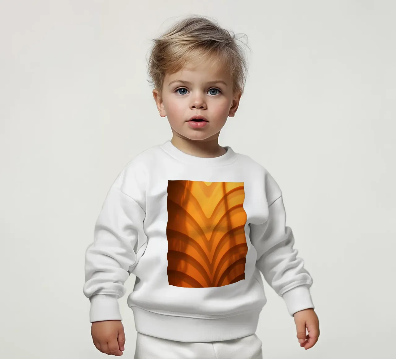 Warme abstracte golven en schaduwen creëren boeiend behang baby sweatshirt van DesignDoodle