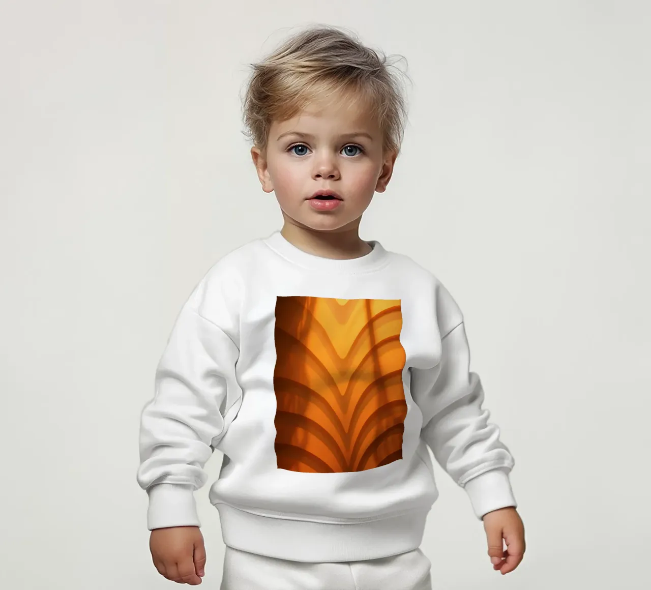 Warme abstrakte Wellen und Schatten schaffen eine fesselnde Tapete Baby Sweatshirt von DesignDoodle