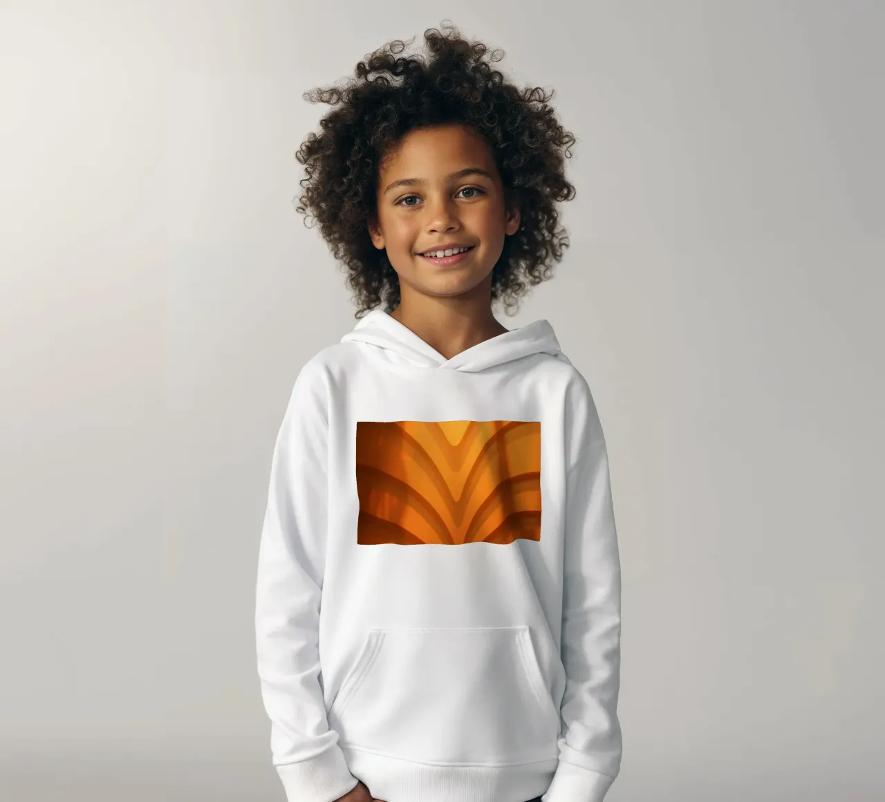 Warm abstract waves and shadows create captivating wallpaper kids hoodie by DesignDoodle