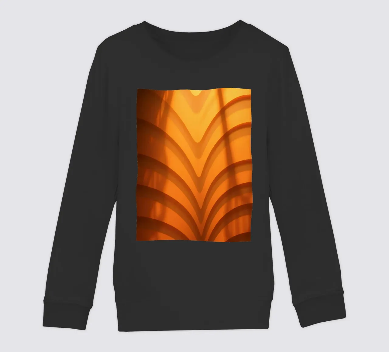 Warme abstracte golven en schaduwen creëren boeiend behang kinder sweatshirt van DesignDoodle