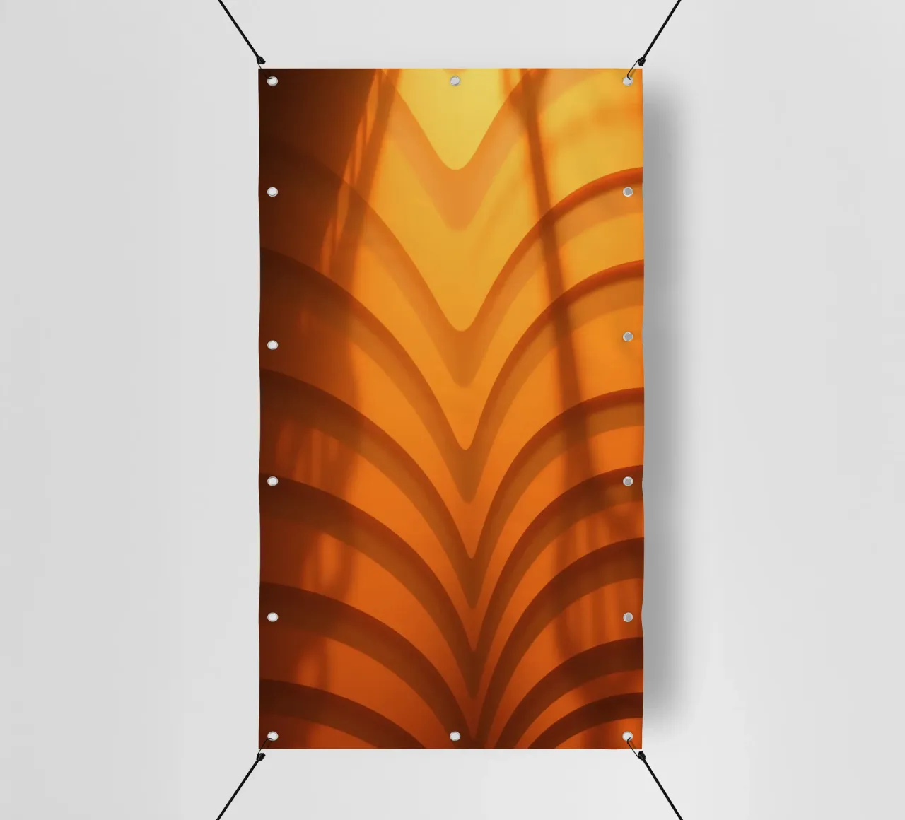 Warme abstracte golven en schaduwen creëren boeiend behang pvc-zeil van DesignDoodle
