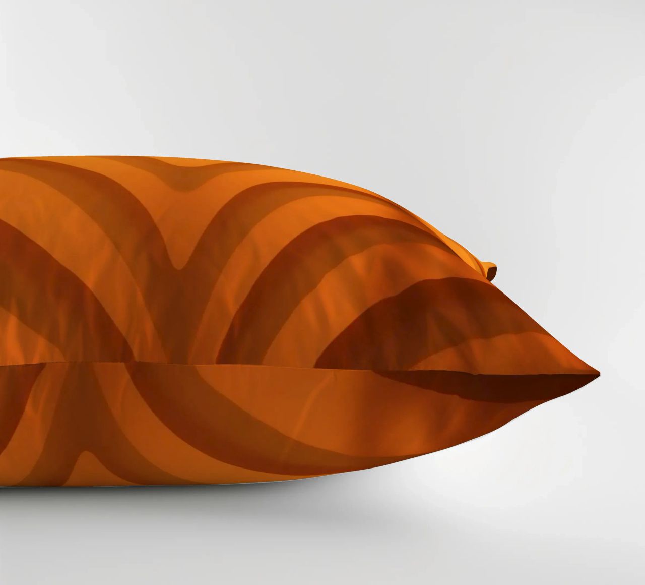 Warme abstracte golven en schaduwen creëren boeiend behang kussen van DesignDoodle