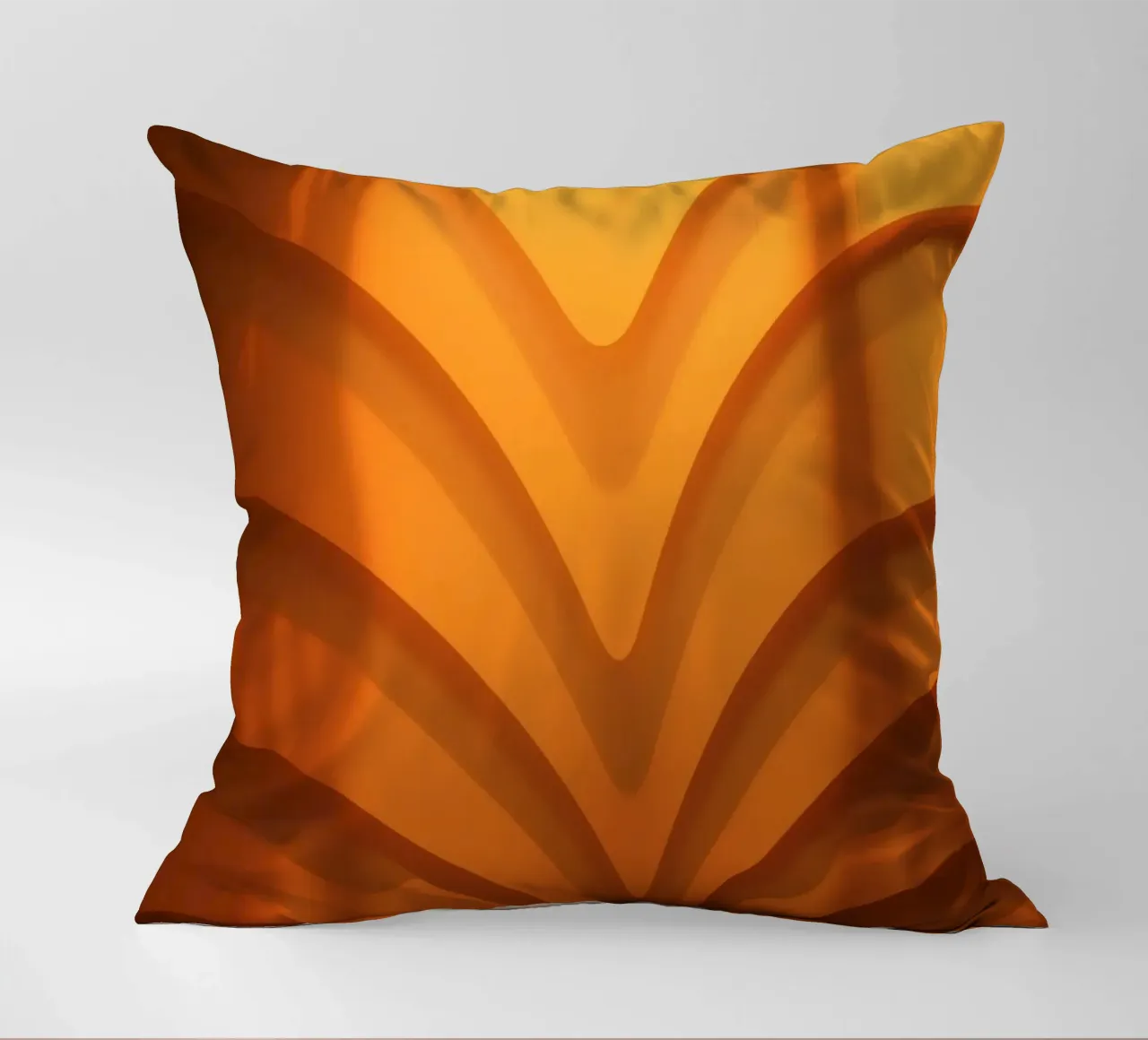 Calde onde astratte e ombre creano una carta da parati accattivante cuscino da DesignDoodle