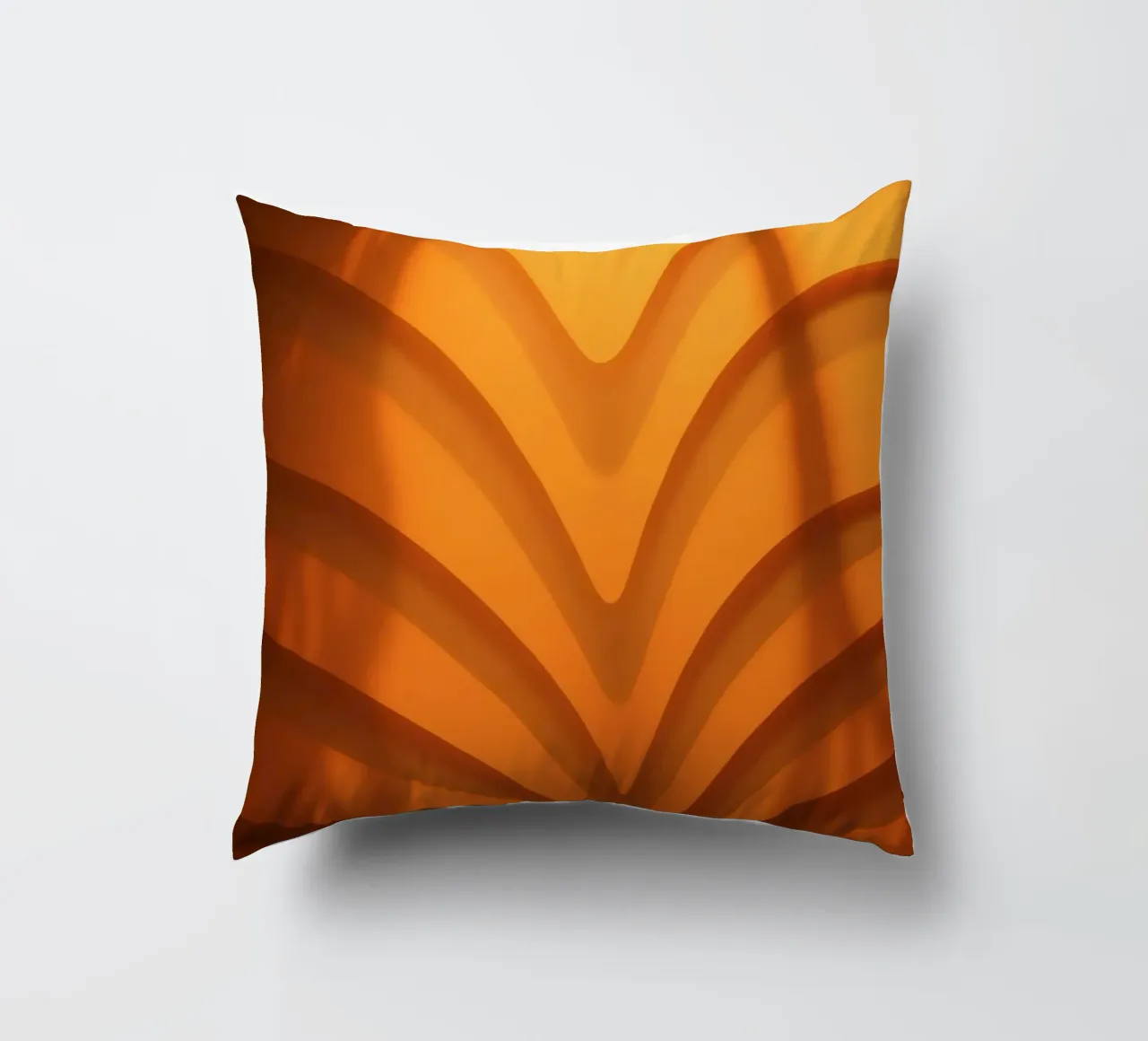Warm abstract waves and shadows create captivating wallpaper decorative cushion by DesignDoodle