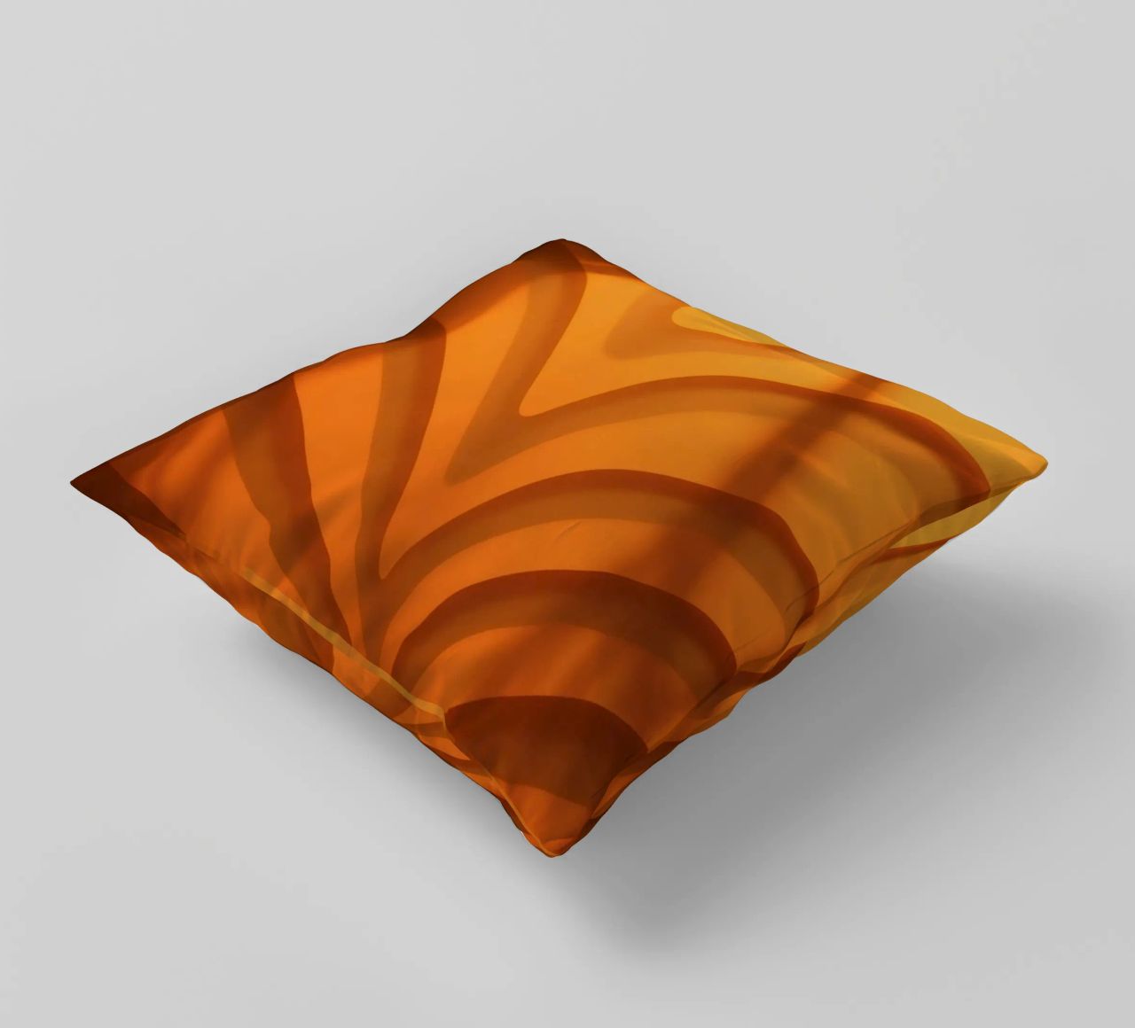 Warme abstracte golven en schaduwen creëren boeiend behang kussen van DesignDoodle
