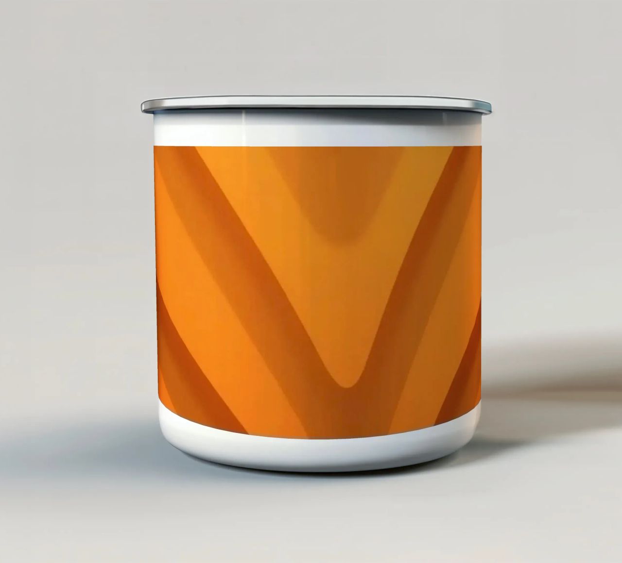 Warme abstracte golven en schaduwen creëren boeiend behang emaille mok van DesignDoodle