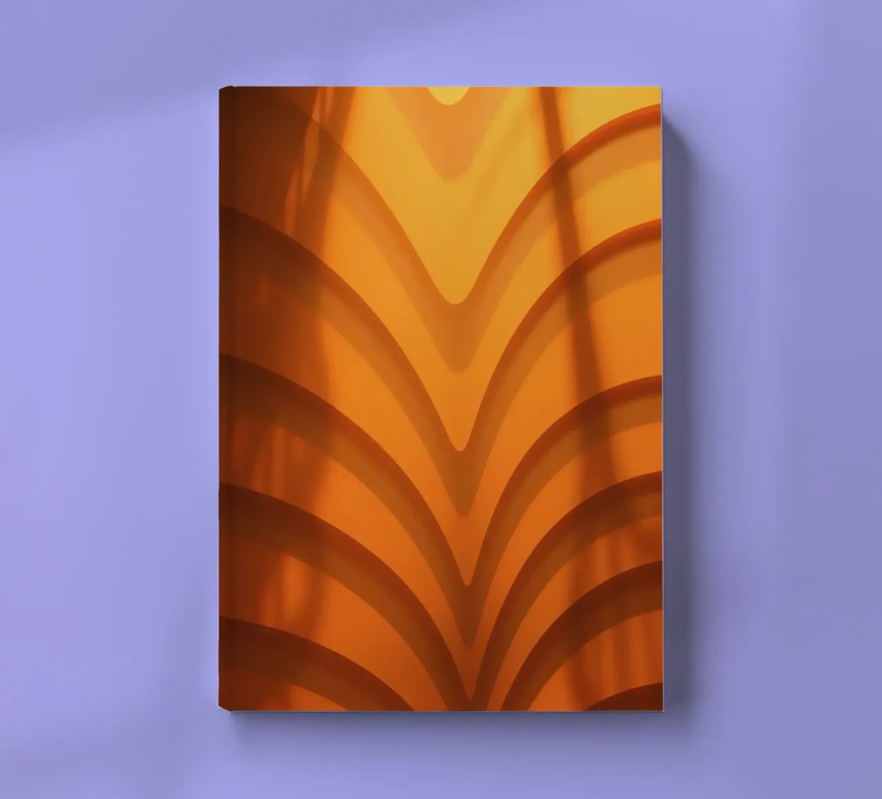 Warm abstract waves and shadows create captivating wallpaper notebook by DesignDoodle