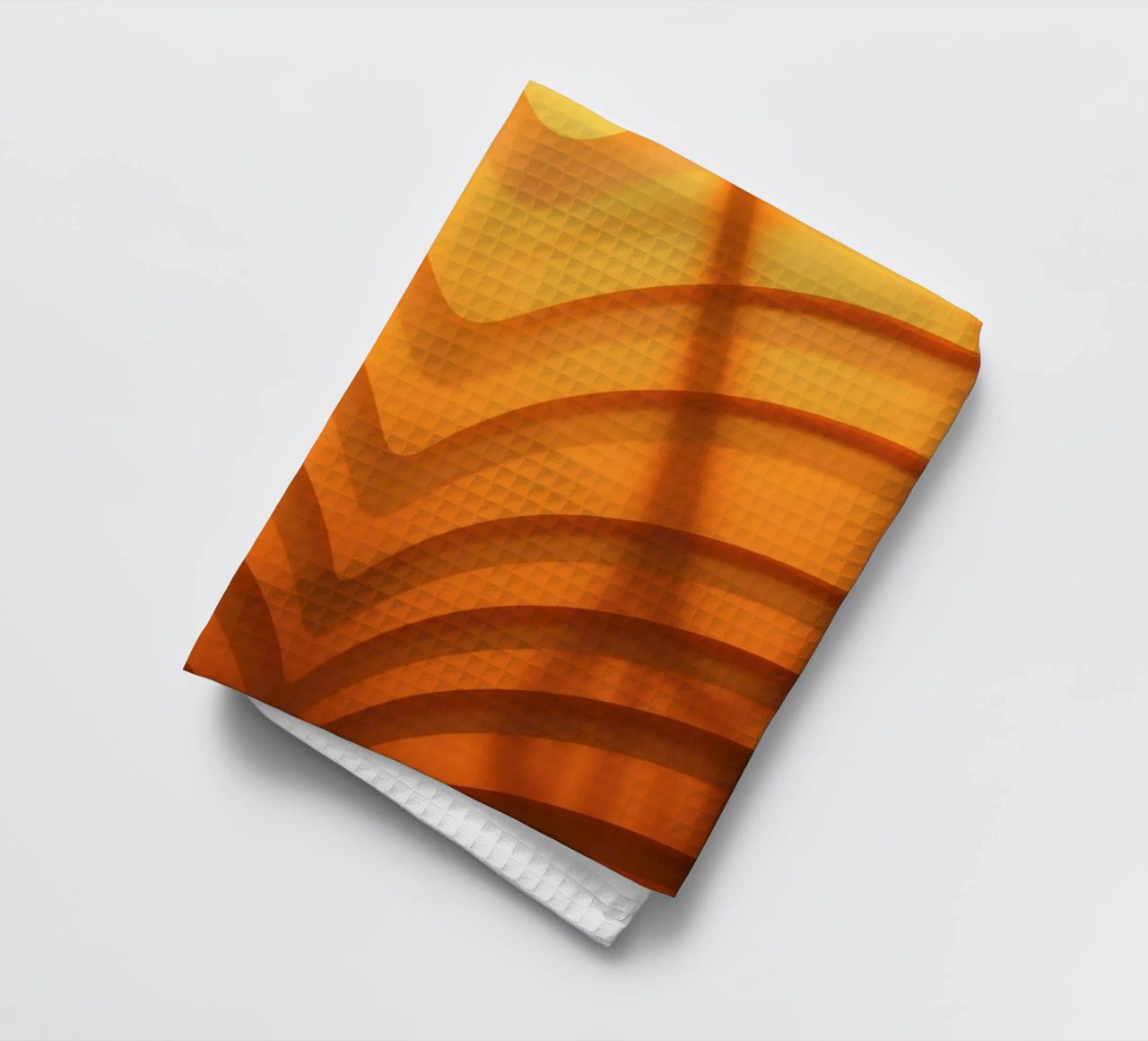 Warme abstracte golven en schaduwen creëren boeiend behang theedoek van DesignDoodle