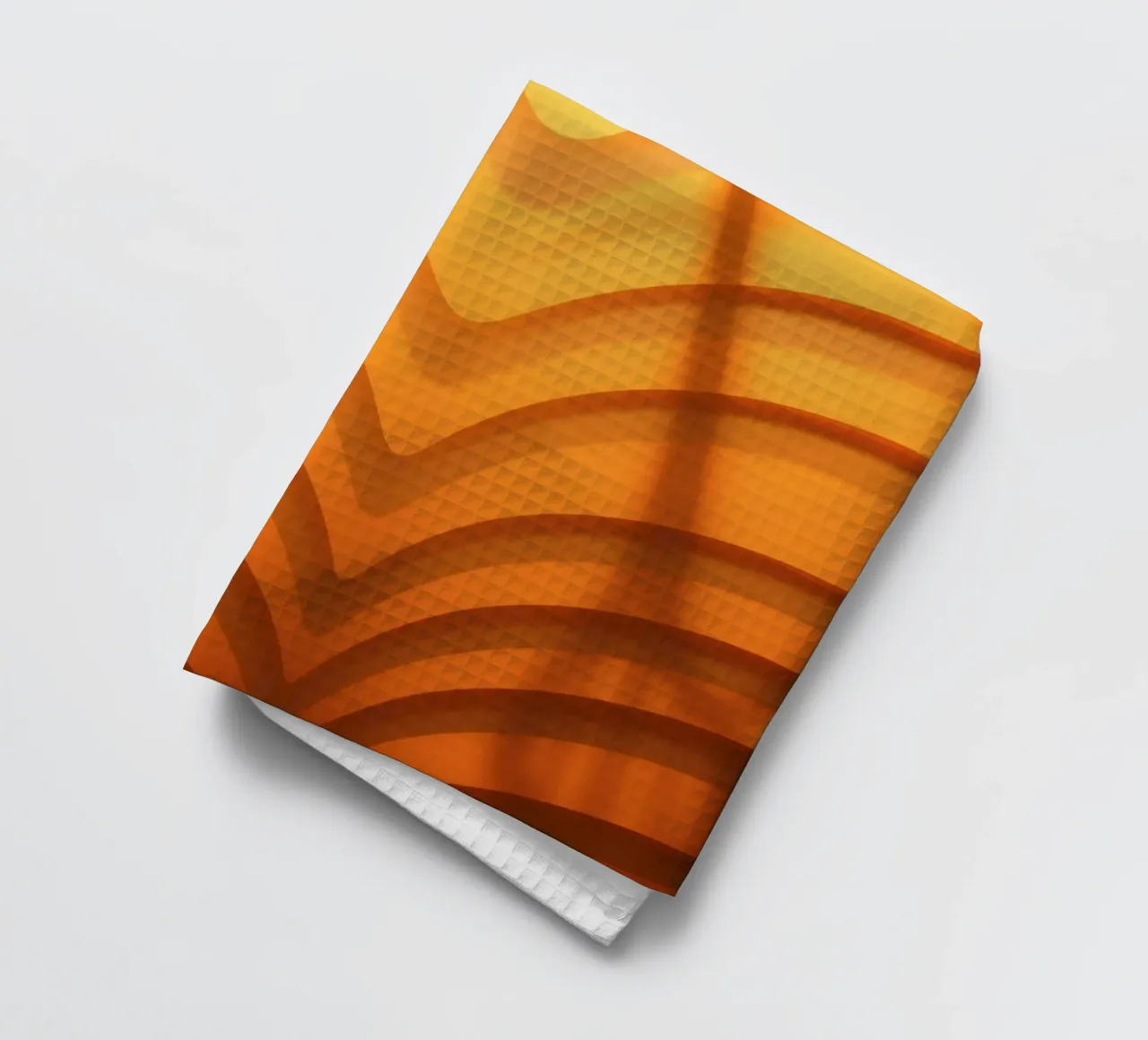 Warme abstrakte Wellen und Schatten schaffen eine fesselnde Tapete Geschirrtuch von DesignDoodle