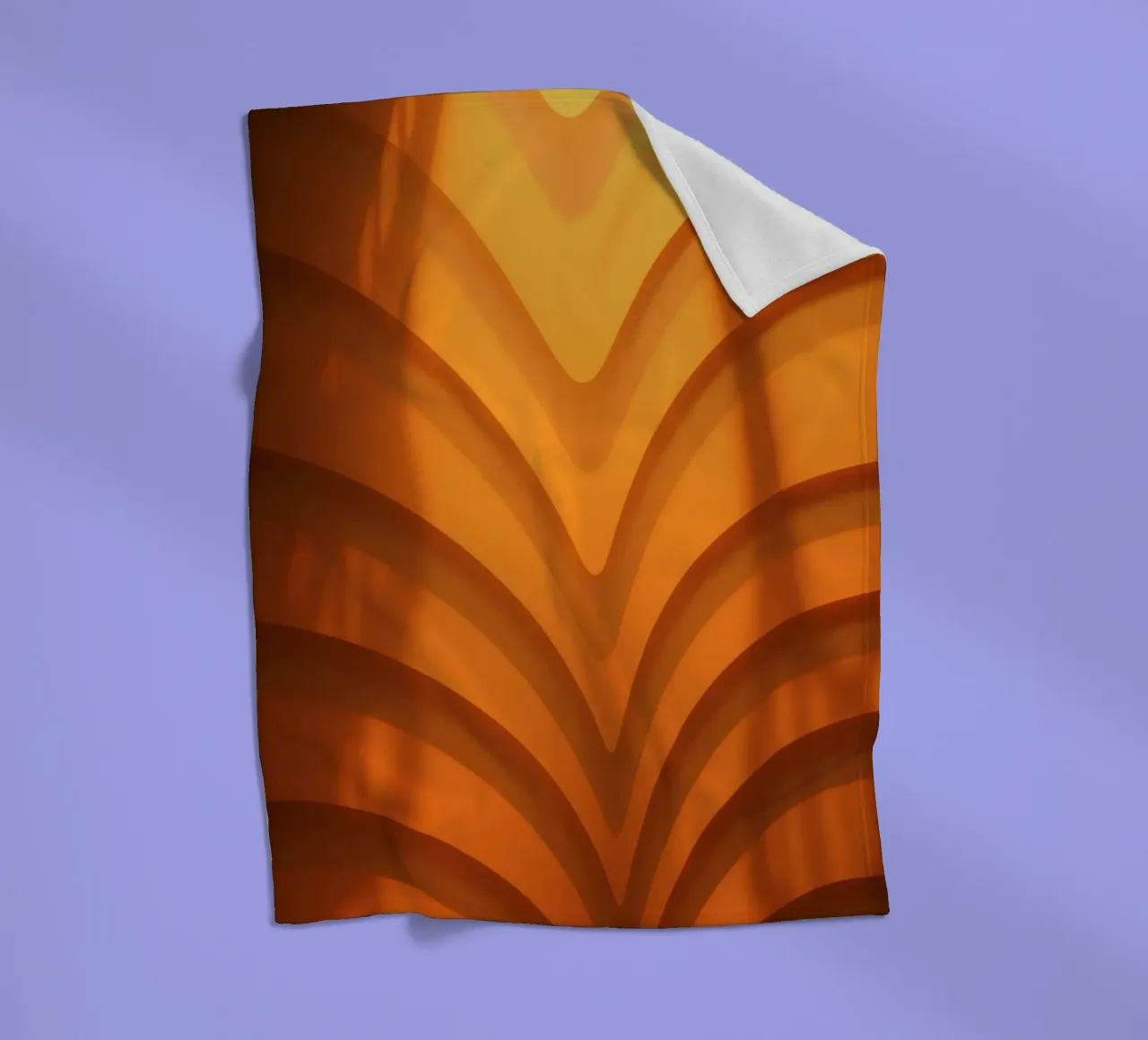 Warme abstrakte Wellen und Schatten schaffen eine fesselnde Tapete Fleecedecke von DesignDoodle