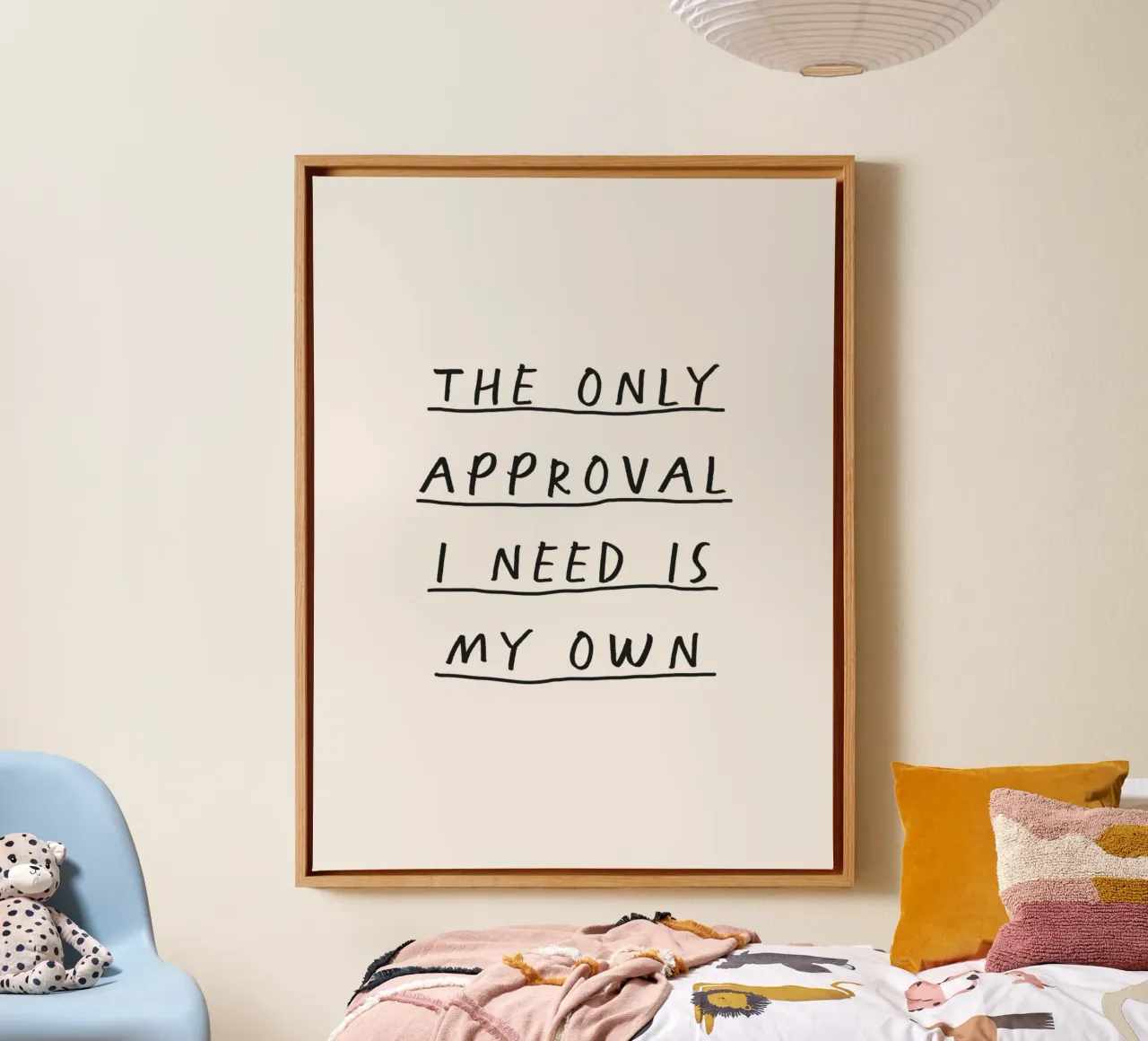 The Only Approval I Need is My Own Empowering Handwritten canvas by THE MOTIVATED TYPE