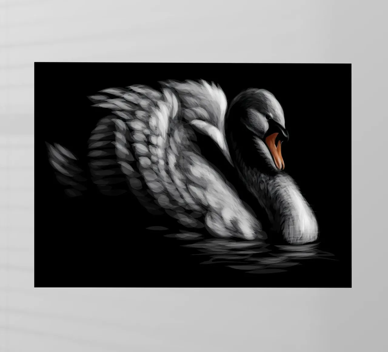 Cigno pellicola backlit da Delaplane