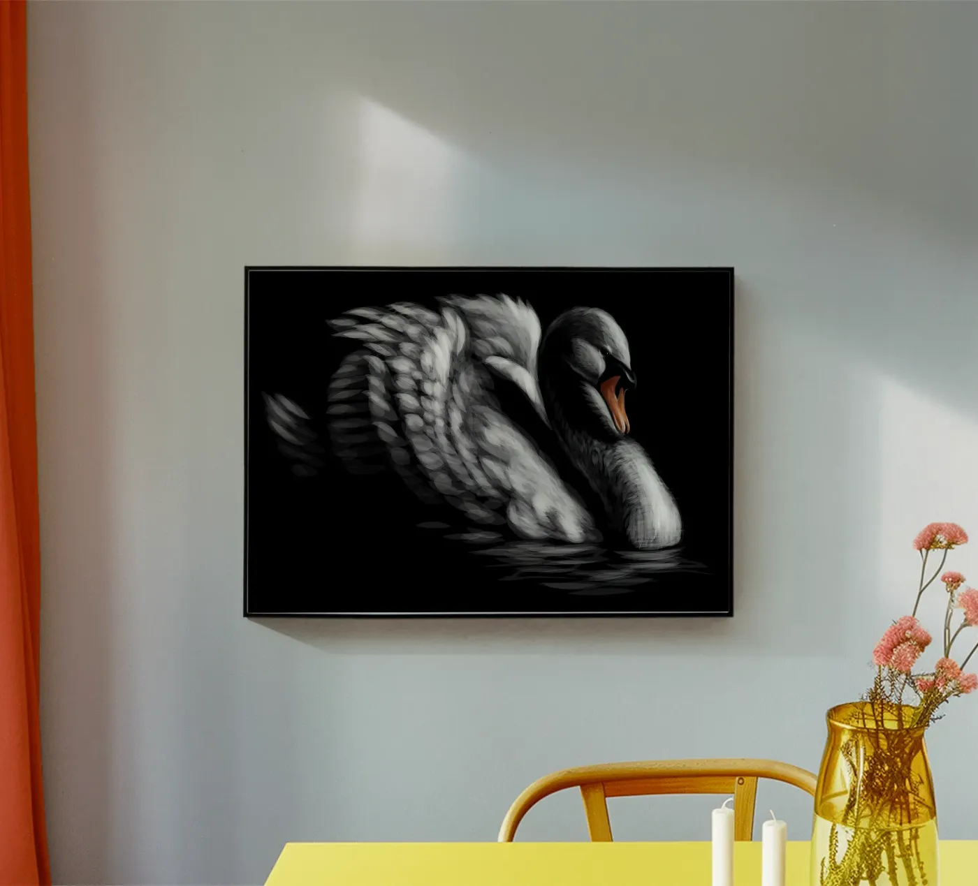 Swan Acryl-Glas von Delaplane