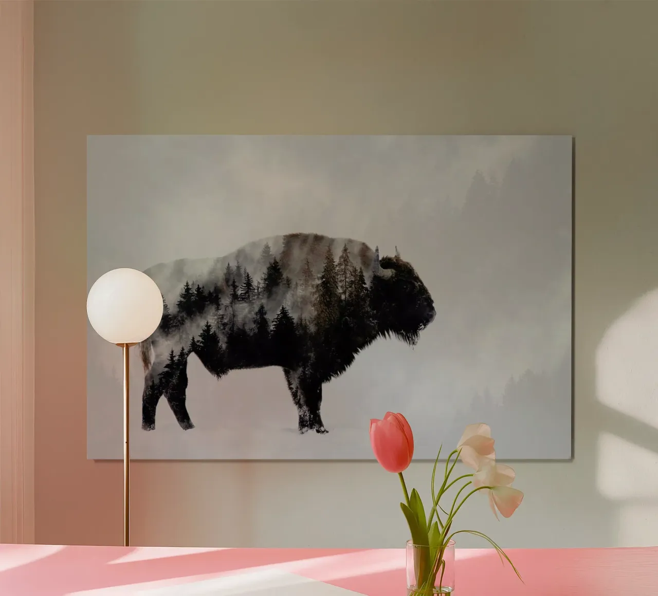 Bison - Double Exposure - AngyalosiBeáta poster da Pictufy