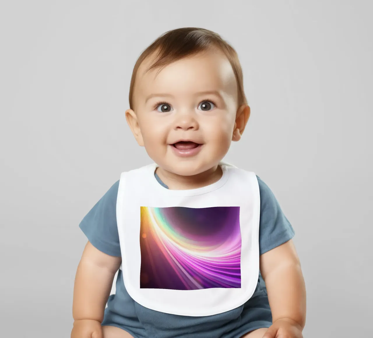 Design astratto e colorato al neon bavaglino da DesignDoodle