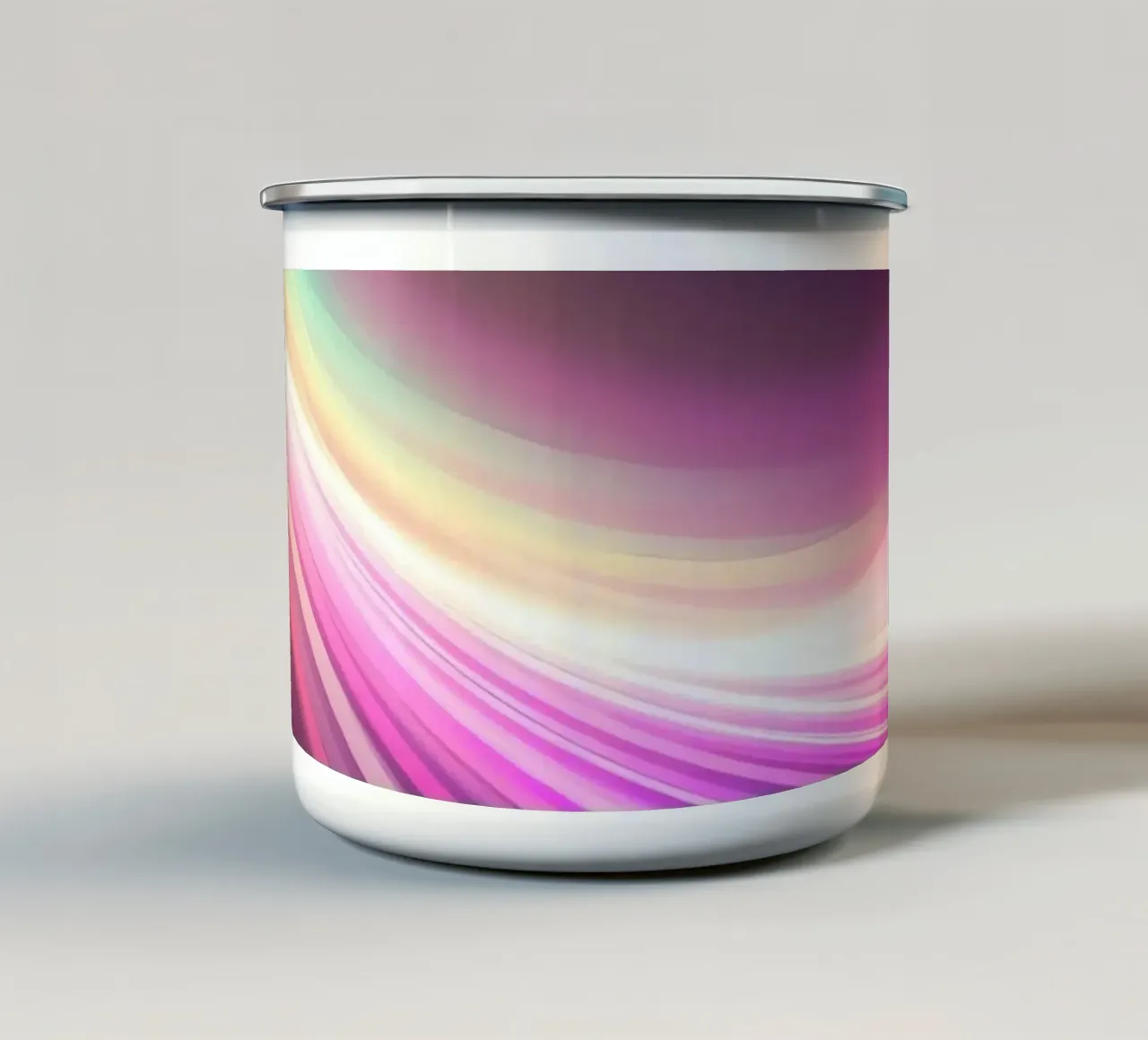 Design astratto e colorato al neon tazza in smalto da DesignDoodle