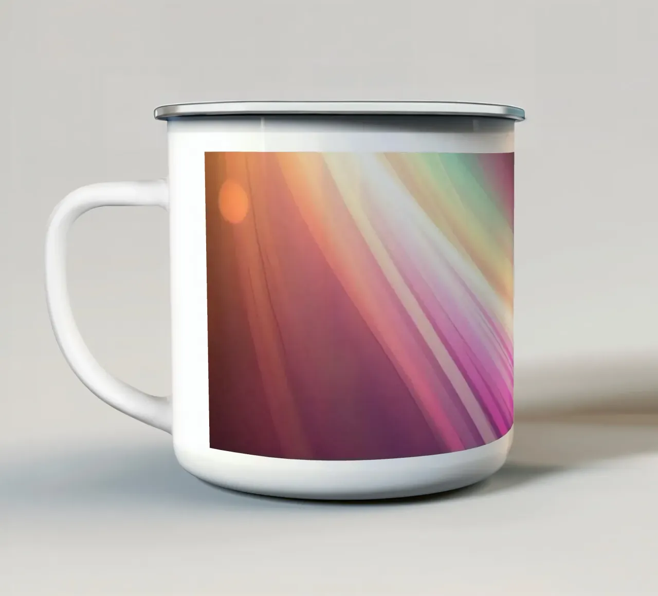 Design astratto e colorato al neon tazza in smalto da DesignDoodle