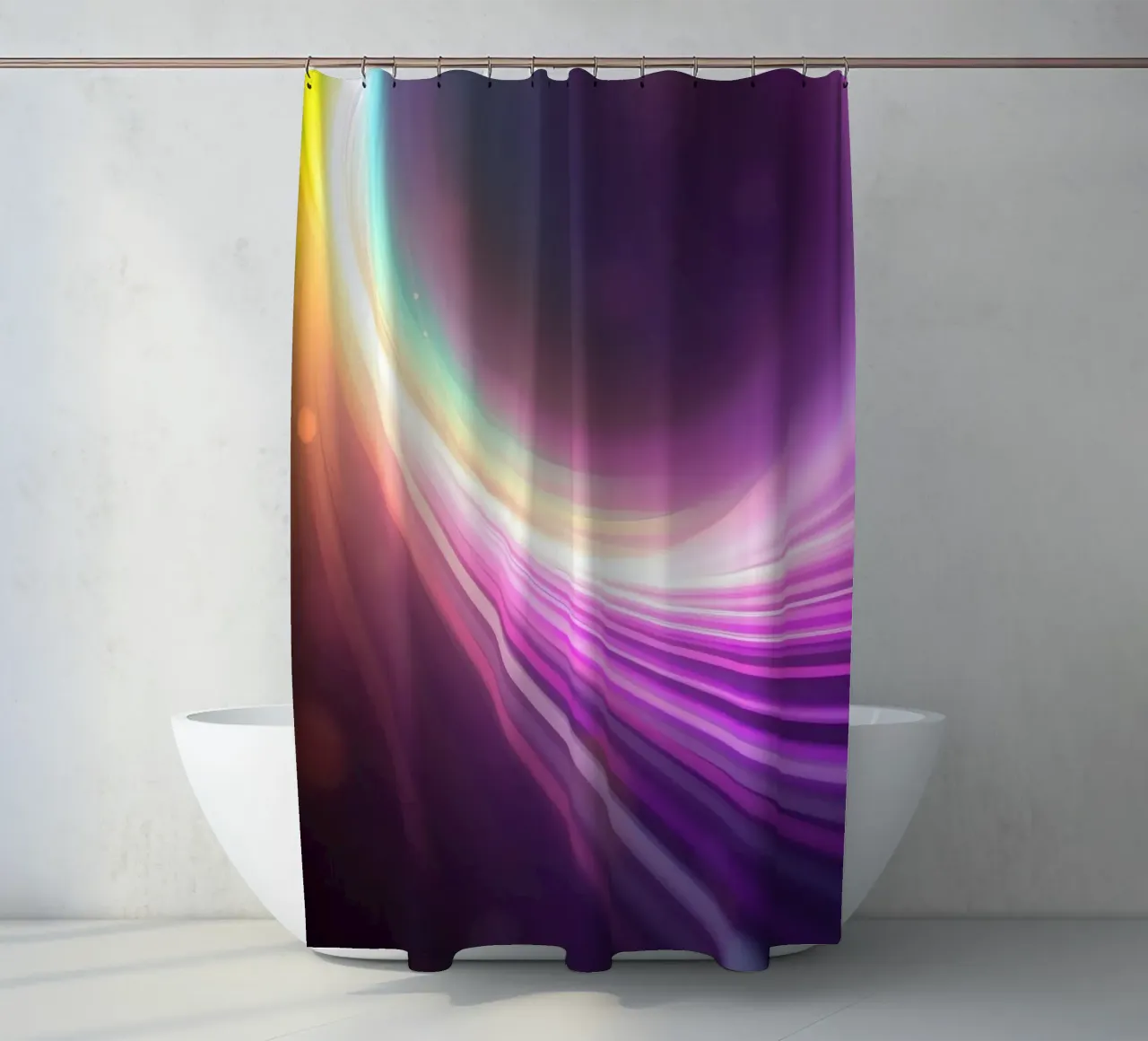 Kleurrijk abstract wervelend neonontwerp douchegordijn van DesignDoodle