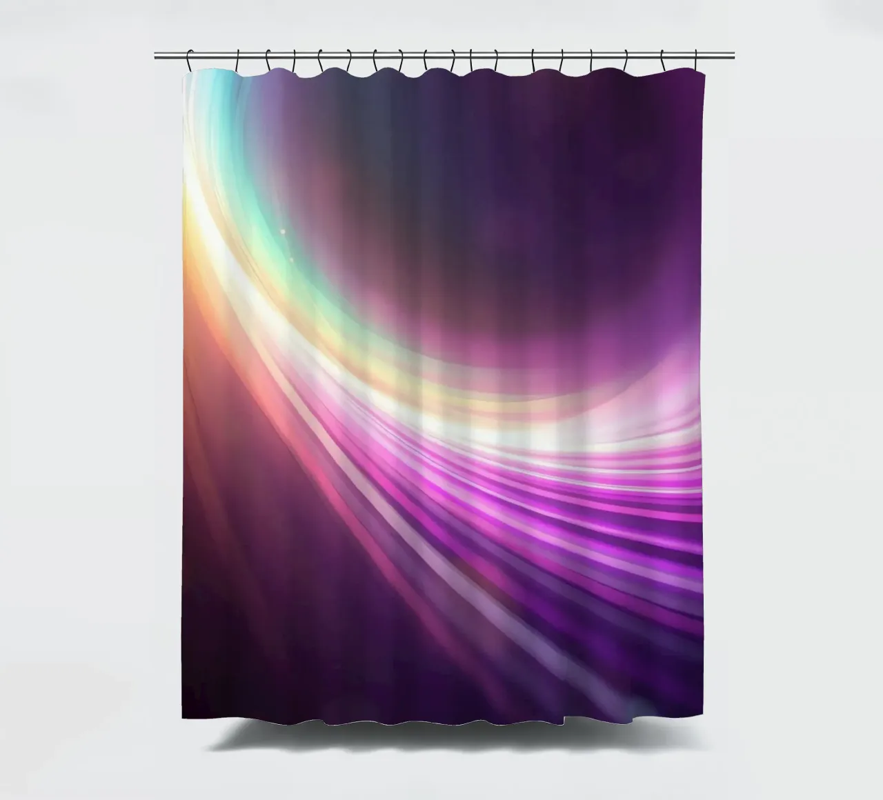 Kleurrijk abstract wervelend neonontwerp douchegordijn van DesignDoodle