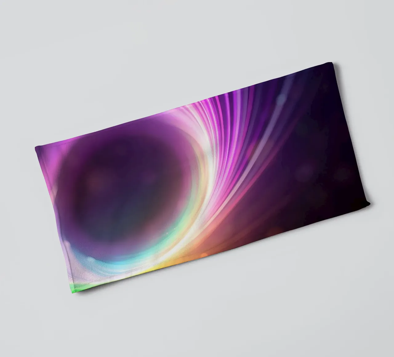 Kleurrijk abstract wervelend neonontwerp badhanddoek van DesignDoodle