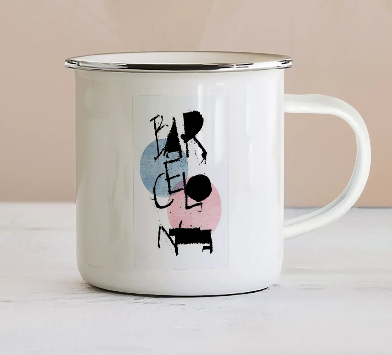Barcelona tazza in smalto da LeDieg