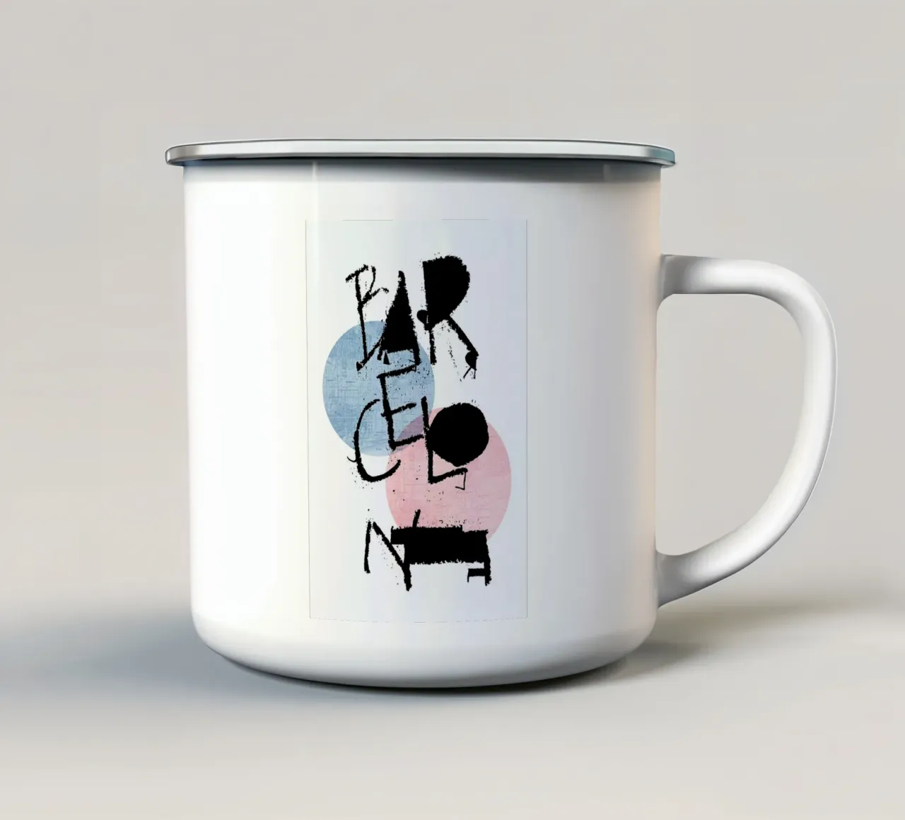 Barcelona tazza in smalto da LeDieg