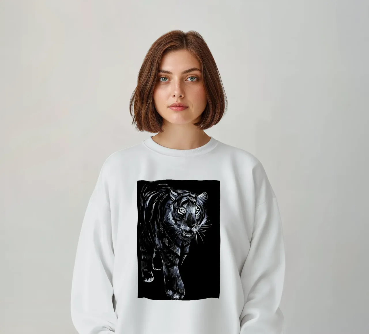 Gatto tigrato nero felpa da Mikesell