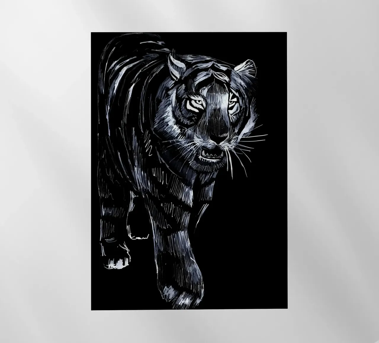 Gatto tigrato nero pellicola backlit da Mikesell