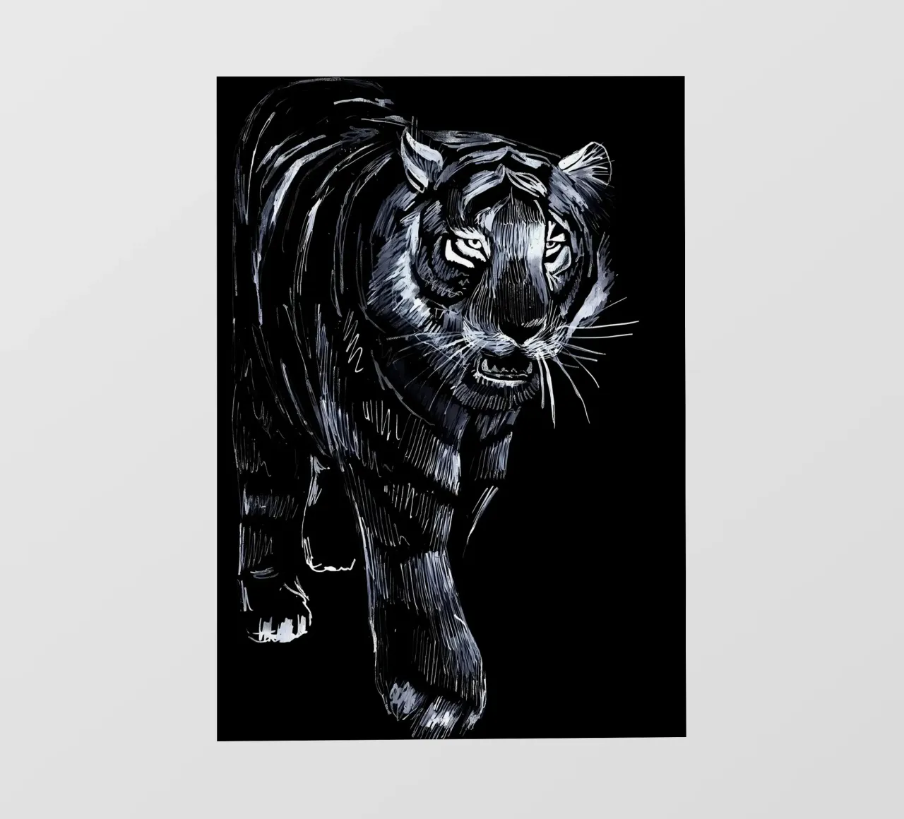 Gatto tigrato nero pellicola backlit da Mikesell