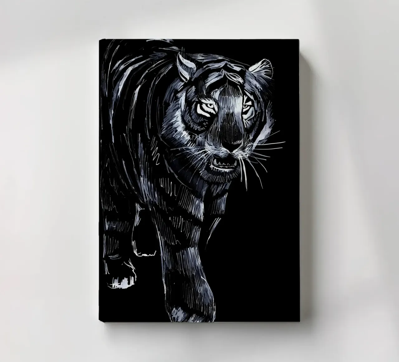 Black Tiger Cat notebook by Mikesell