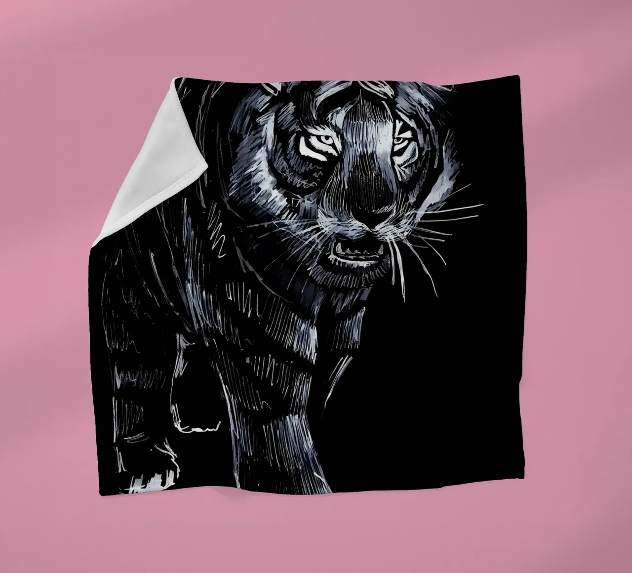 Gatto tigrato nero coperta in pile da Mikesell
