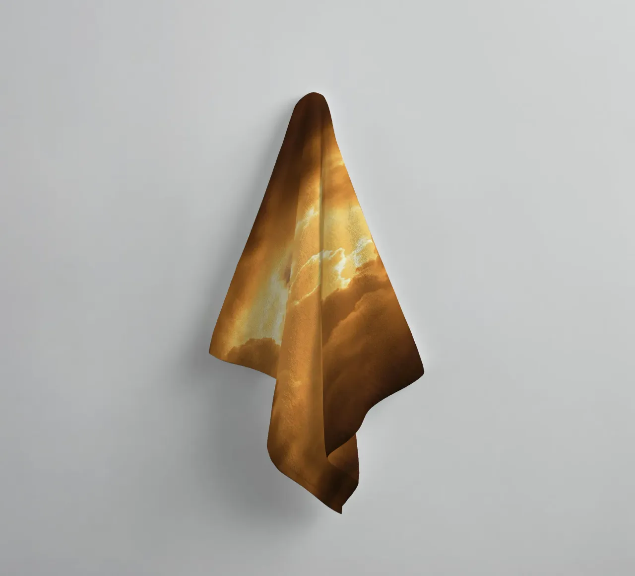 Majestic golden clouds illuminated by sunlight towel by DesignDoodle