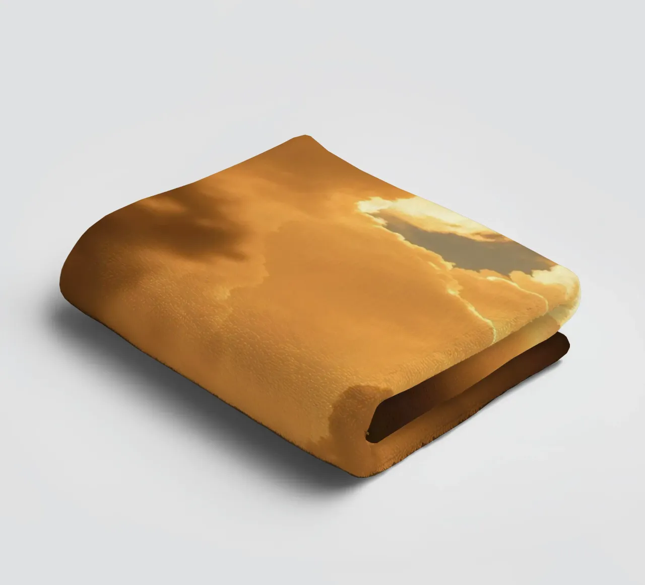 Majestic golden clouds illuminated by sunlight towel by DesignDoodle