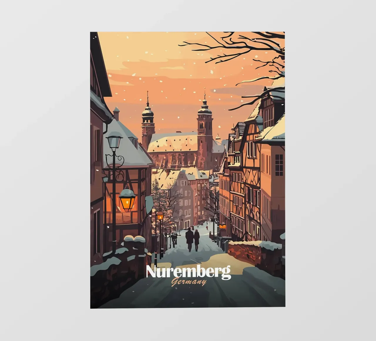 Nuremberg Winter Scene photo wallpaper by Ginnery